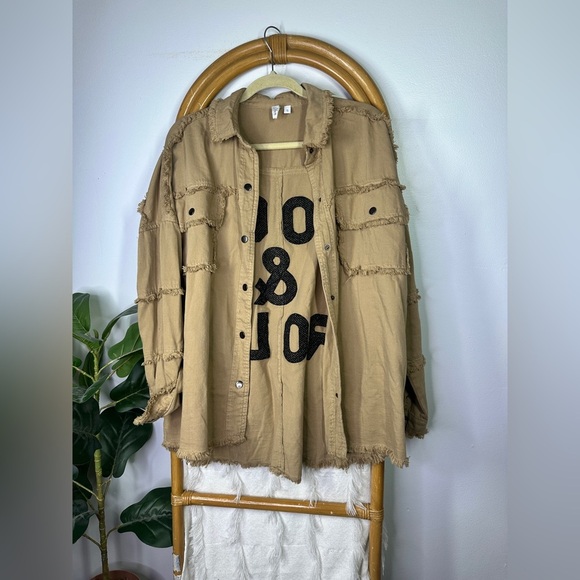 Elan Brown Rock & Roll Jacket Top sz S - Picture 2 of 4